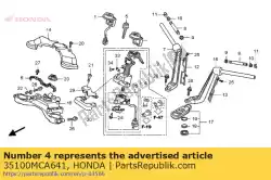 schakelaar, combinatie van Honda, met onderdeel nummer 35100MCA641, bestel je hier online: