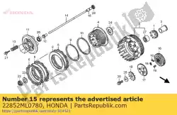 Aqui você pode pedir o peça, haste de elevação da embreagem em Honda , com o número da peça 22852ML0780: