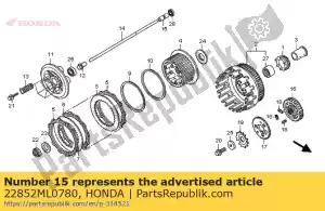 Honda 22852ML0780 peça, haste de elevação da embreagem - Lado inferior