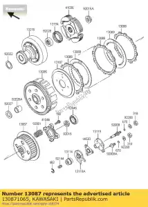 kawasaki 130871065 naafkoppeling klf300-a1 - Onderkant