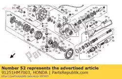 Ici, vous pouvez commander le joint d'huile, 34x70x11 (arai) auprès de Honda , avec le numéro de pièce 91251HM7003: