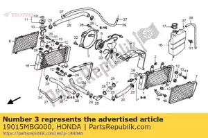 Honda 19015MBG000 cubierta de comp - Lado inferior