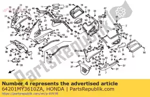 Honda 64201MY3610ZA cowl set  nh295mu - Bottom side
