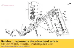geen beschrijving beschikbaar op dit moment van Honda, met onderdeel nummer 43310MZ1003, bestel je hier online: