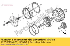 Honda 22350MBN670 placa, pressão da embreagem - Lado inferior