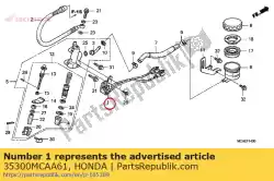 Aquí puede pedir interruptor conjunto, rr. Parada y crucero de Honda , con el número de pieza 35300MCAA61: