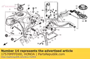 Honda 17570MFFD00 hose comp., fuel feed - Bottom side