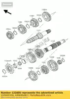 132601930, Kawasaki, gear,output low,27t kx250-l4 kawasaki kx 250 2002 2003 2004 2005 2006 2007, New