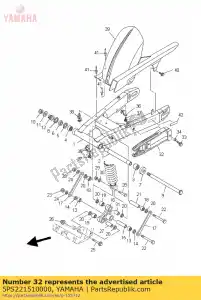 yamaha 5PS221510000 seal, guard - Bottom side