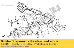Honda 64301MT6600ZC kap * nh193p / type3 - Onderkant