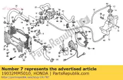 Here you can order the no description available at the moment from Honda, with part number 19032MM5010: