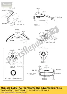 Kawasaki 560540300 segno, serbatoio carburante, lh - Il fondo