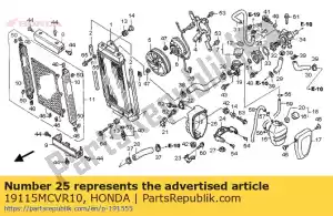 Honda 19115MCVR10 boîtier, réserve radiateur ta - La partie au fond