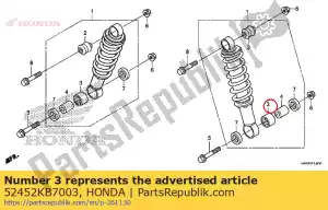 honda 52452KB7003 arbusto, amortecedor superior - Lado inferior