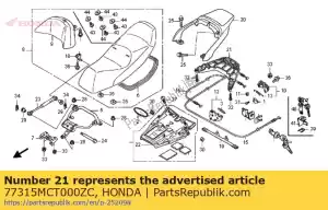 Honda 77315MCT000ZC couverture, rr. spoiler * nh1 * - La partie au fond