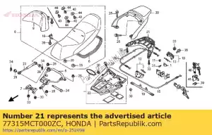 Honda 77315MCT000ZC cover, rr. spoiler *nh1 * - Bottom side