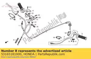 honda 53165181000 rubber, r. grip - Bottom side