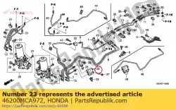 Aqui você pode pedir o válvula assy., proporçãoin em Honda , com o número da peça 46200MCA972: