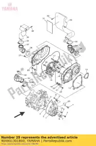 yamaha 904801301800 grommet (462) - Bottom side