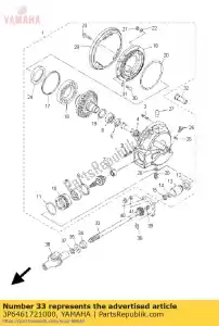 yamaha 3P6461721000 eje, conducir - Lado inferior