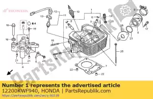 Honda 12200KWF940 head comp,cylinder - Bottom side