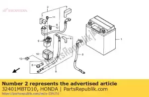 honda 32401MBTD10 cable, batería de arranque - Lado inferior