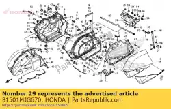 Aqui você pode pedir o nenhuma descrição disponível no momento em Honda , com o número da peça 81501MJG670: