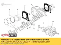 AP8106987, Piaggio Group, ?o?ysko aprilia leonardo eng minarelli 250 300, Nowy