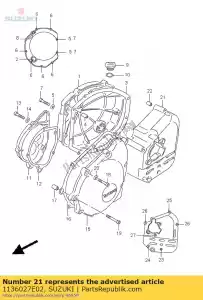 Suzuki 1136027E02 ok?adka, pol. prkt - Dół