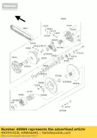 490941058, Kawasaki, converter-aangedreven kvf300-b kawasaki kvf 300 2000 2001 2002, Nieuw