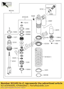 Kawasaki 9214504668V mola, amortecedor traseiro, k = 53n / - Lado inferior