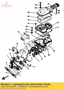 yamaha 55K136100100 valvola lamellare assy - Il fondo