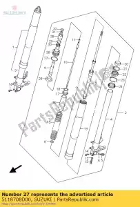 suzuki 5118708D00 junta tórica - Lado inferior