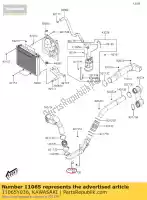 11065Y036, Kawasaki, 01 bouchon, vidange kawasaki  700 2019 2020 2021, Nouveau