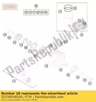 52330018200, KTM, vilebrequin cpl. 200 exc 2007 ktm egs exc mxc six sx sxs xc 125 200 1997 1998 1999 2000 2001 2002 2003 2004 2005 2006 2007 2008 2009 2010 2011 2012 2013 2014 2015 2016, Nouveau