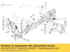 Piaggio Group GU03433270 plaque lh - La partie au fond