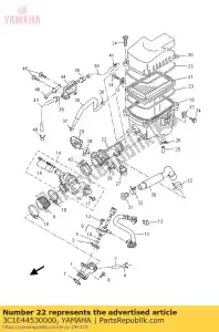 yamaha 3C1E44530000 filtre à air commun - La partie au fond