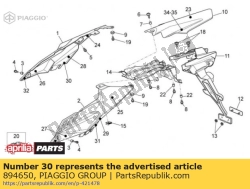 Aprilia 894650, Achterste kuip sticker, OEM: Aprilia 894650