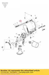 triumph T1210156 spray bar oil - Bottom side