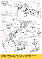 110570122, Kawasaki, 01 suporte, caixa de relé kawasaki ex650 ninja 650 krt 650l lams l , Novo