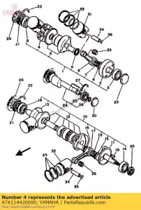 Yamaha 47X114420000 crank 4 - Bottom side