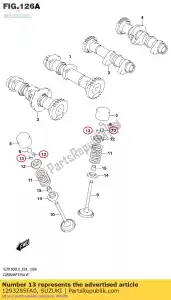 Suzuki 1293285FA0 split, klep - Onderkant