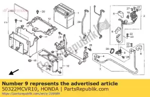 Honda 50322MCVR10 holdre, bat box - La partie au fond