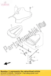 Yamaha 2C0247110000 housse, siège unique - La partie au fond