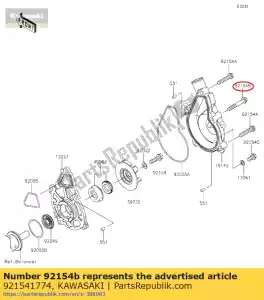 kawasaki 921541774 ?ruba, ko?nierz, 6x40 kle650eff - Dół