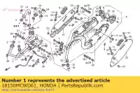 18150MCWD61, Honda, comp. tubo, exaustão honda vfr  a vfr800 vfr800a 800 , Novo