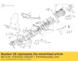 Ici, vous pouvez commander le arrière lumière assy auprès de Piaggio Group , avec le numéro de pièce 863234: