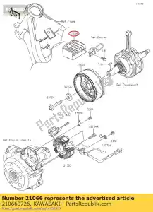 Kawasaki 210660726 regulador de tensão - Lado inferior