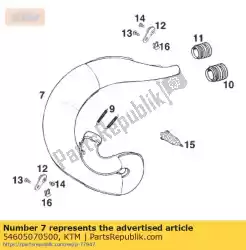 Qui puoi ordinare tubo di scarico nichel 250/300 da KTM , con numero parte 54605070500: