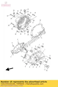 yamaha 15A154310100 couvercle, carter moteur 3 - La partie au fond